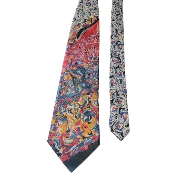 ERMENEGILDO ZEGNA Multicolor Silk Tie 58" Ancient Madder Made in Italy - Picture 4 of 8